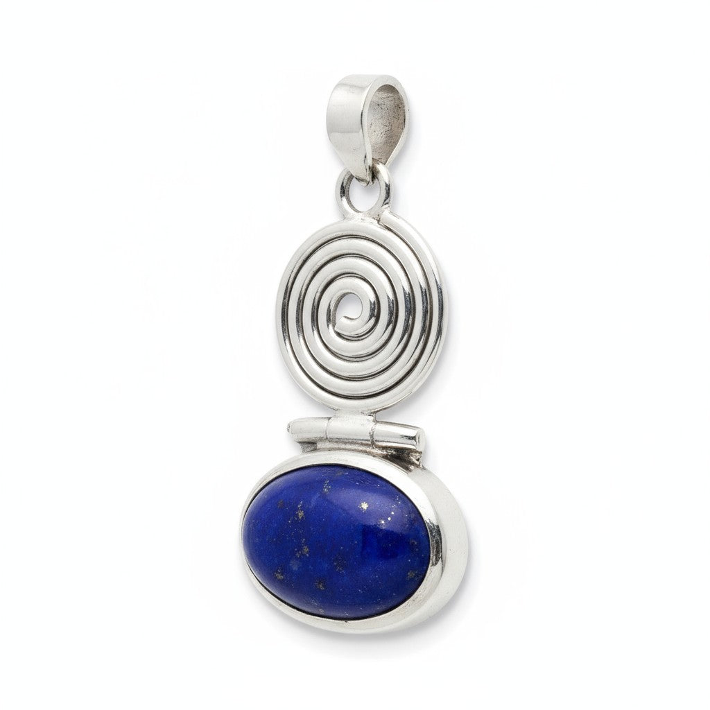 Afghanistan lapis lazuli pendant AAA silver 925