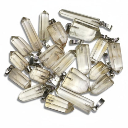 Pendentif pointe citrine naturelle Brésil AA+ argent 925
