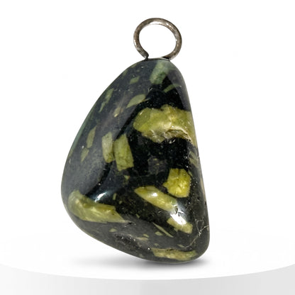 Green porphyry pendant Greece A (flat stone)