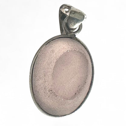 Pendentif quartz rose étoilé Madagascar AA argent 925