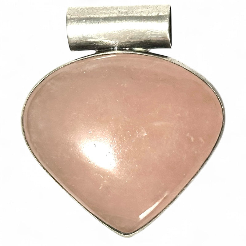 Pendentif quartz rose Brésil AA argent 925