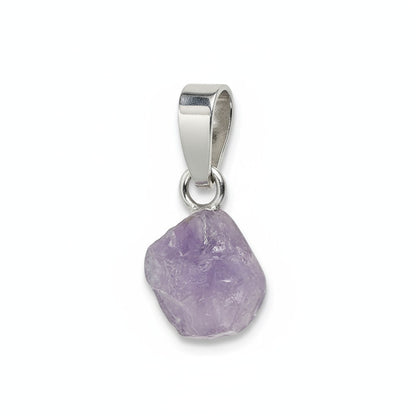 Pendentif scapolite violette Inde AA boucle argent 925
