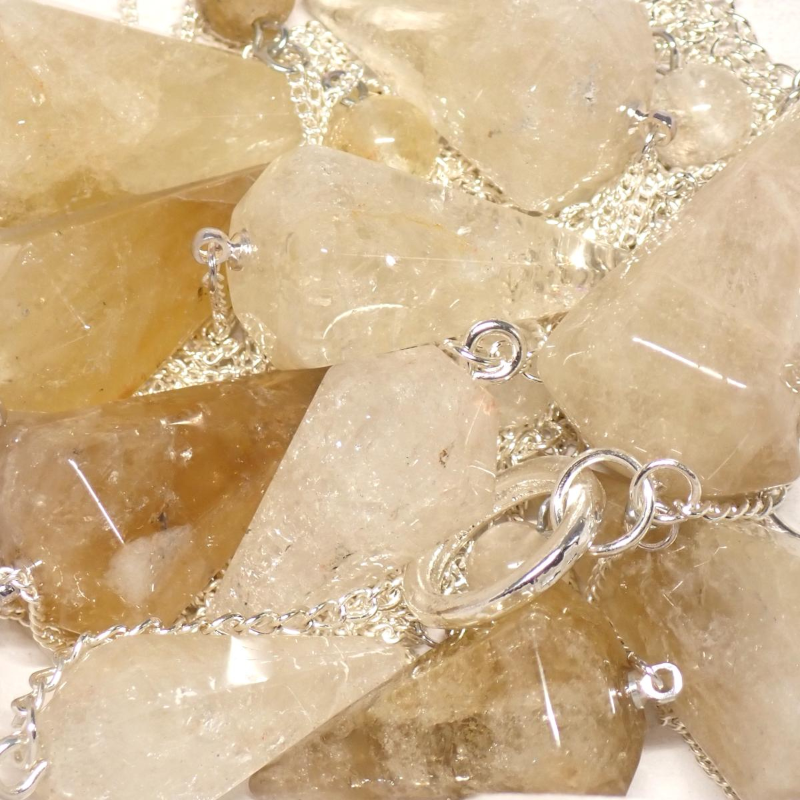 Pendule citrine naturelle Brésil A