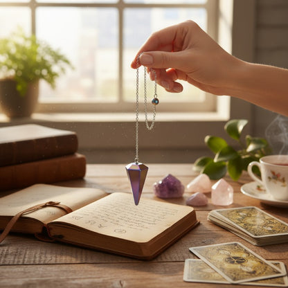 Pendule hématite arc en ciel hexagonal Chine A