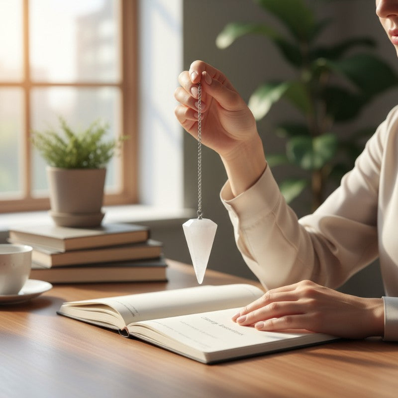 Pendule jade blanc hexagonal Chine A