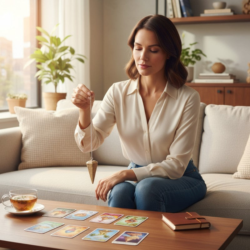Pendule jaspe paysage hexagonal Afrique du Sud A