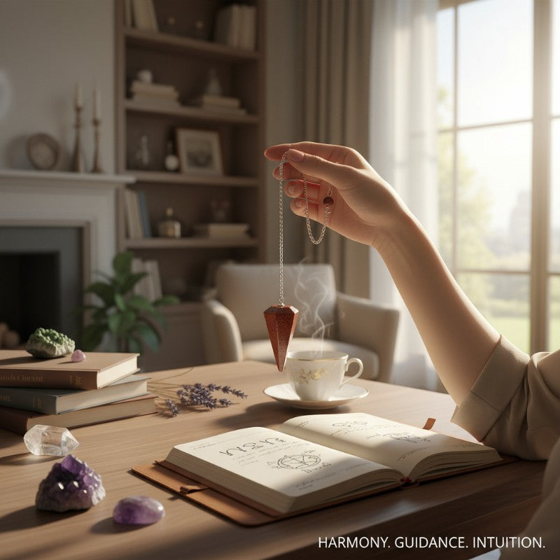 Péndulo hexagonal de jaspe rojo Sudáfrica A