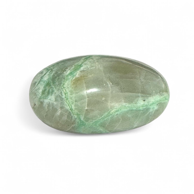 Pierre de lune verte (Garniérite) Madagascar A (pierre roulée)