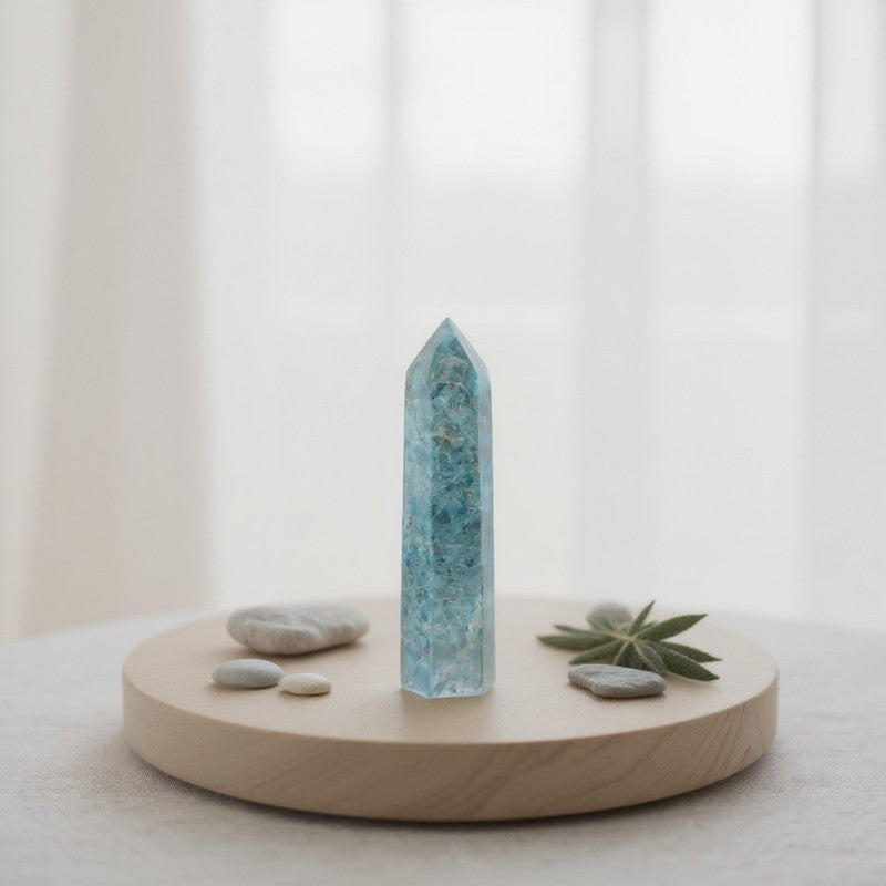 Madagascar Blue Apatite Prism AA - 80-120mm