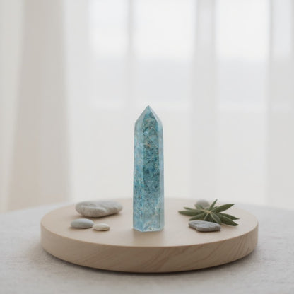 Madagascar Blue Apatite Prism AA - 80-120mm