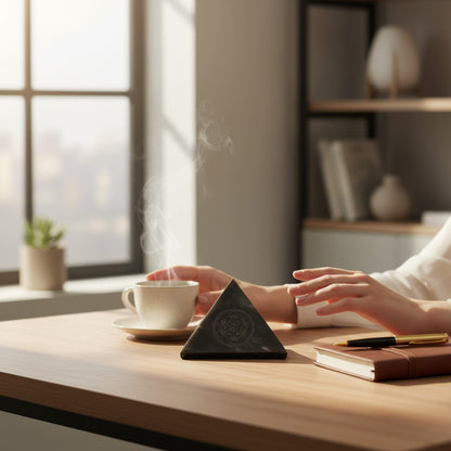 Pyramide shungite Russie AA Metatron (50mm)