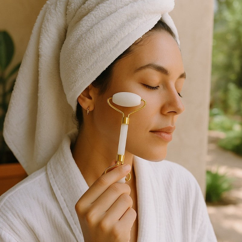 Rodillo de masaje chino de jade blanco “CHI” – La Boite à Cailloux