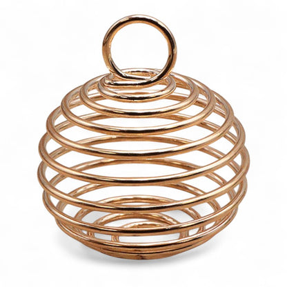 Soporte en espiral dorado para piedras laminadas o piedras en bruto