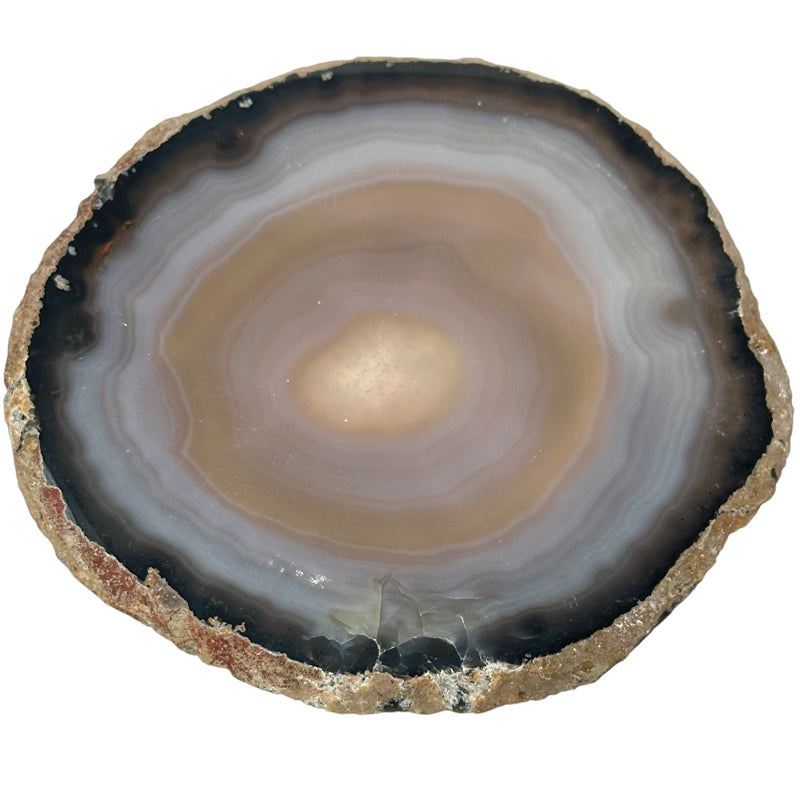 Thin slice of AA Brazil agate