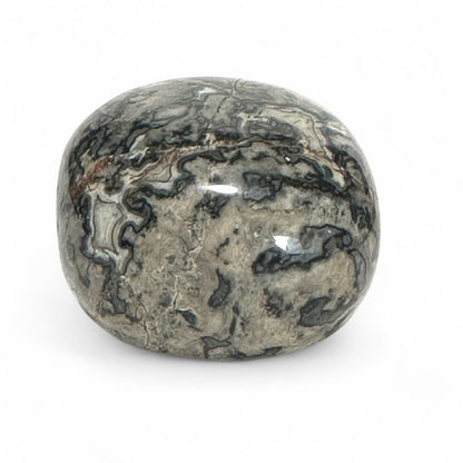 Agate crazy Lace grise Mexique AA (pierre roulée) - La Boite à Cailloux