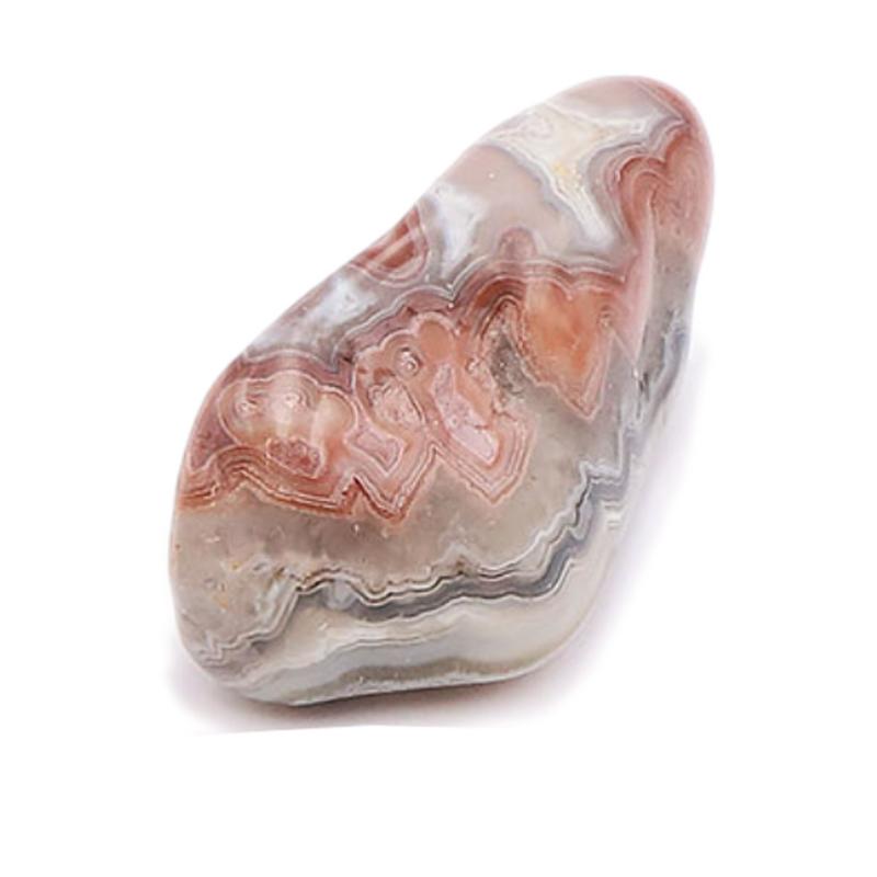 Agate crazy Lace rouge Mexique AA (pierre roulée) - La Boite à Cailloux