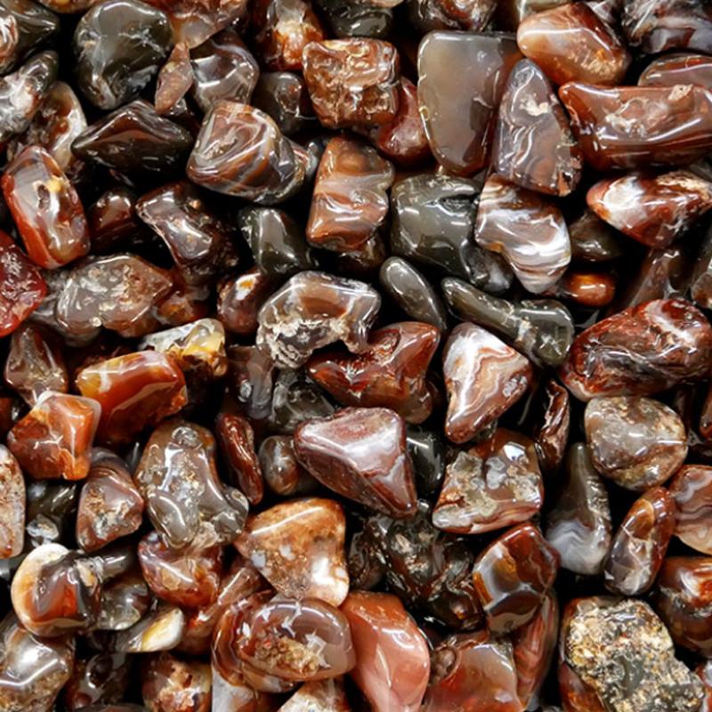 Agate de feu Mexique A (pierre roulée) - La Boite à Cailloux