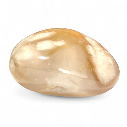Agate fleur de cerisier Madagascar AA+ (pierre roulée) - La Boite à Cailloux