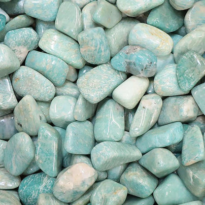 Amazonite Pérou AA (pierre roulée) - La Boite à Cailloux