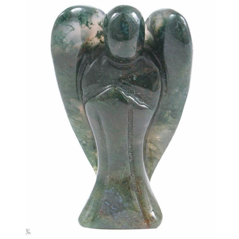 Ange agate mousse Brésil A 50mm - La Boite à Cailloux