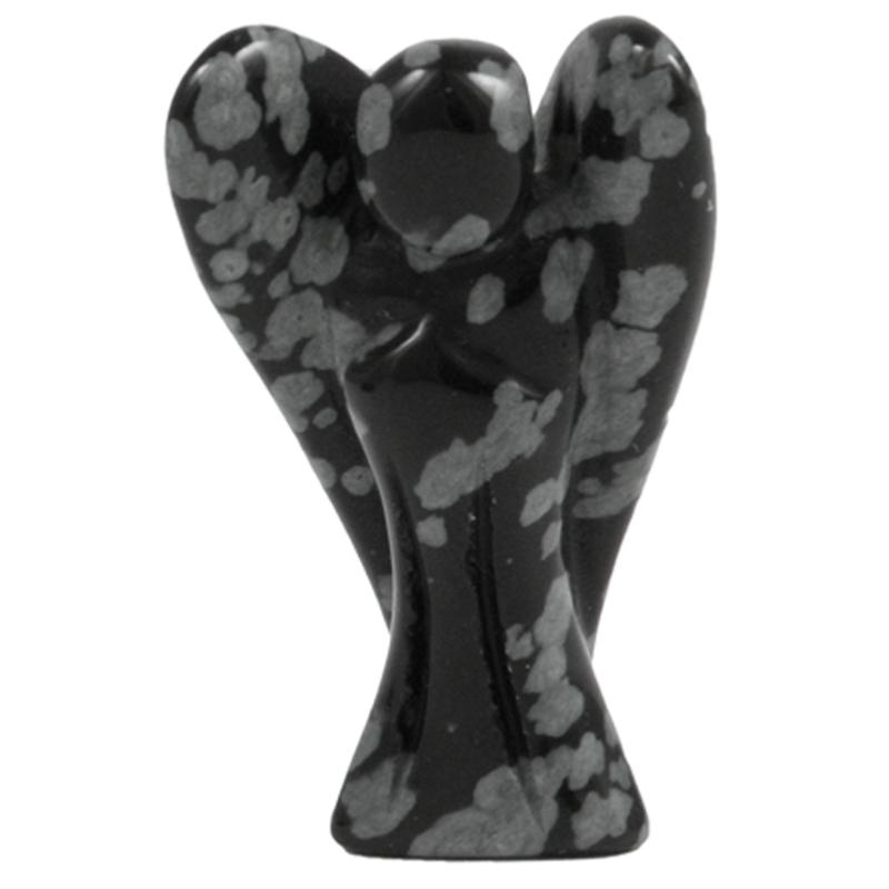 Ange obsidienne neige Mexique A 30 - 35mm - La Boite à Cailloux