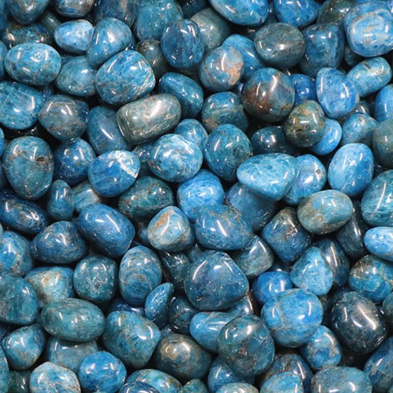 Apatite bleue Brésil A (pierre roulée) - La Boite à Cailloux
