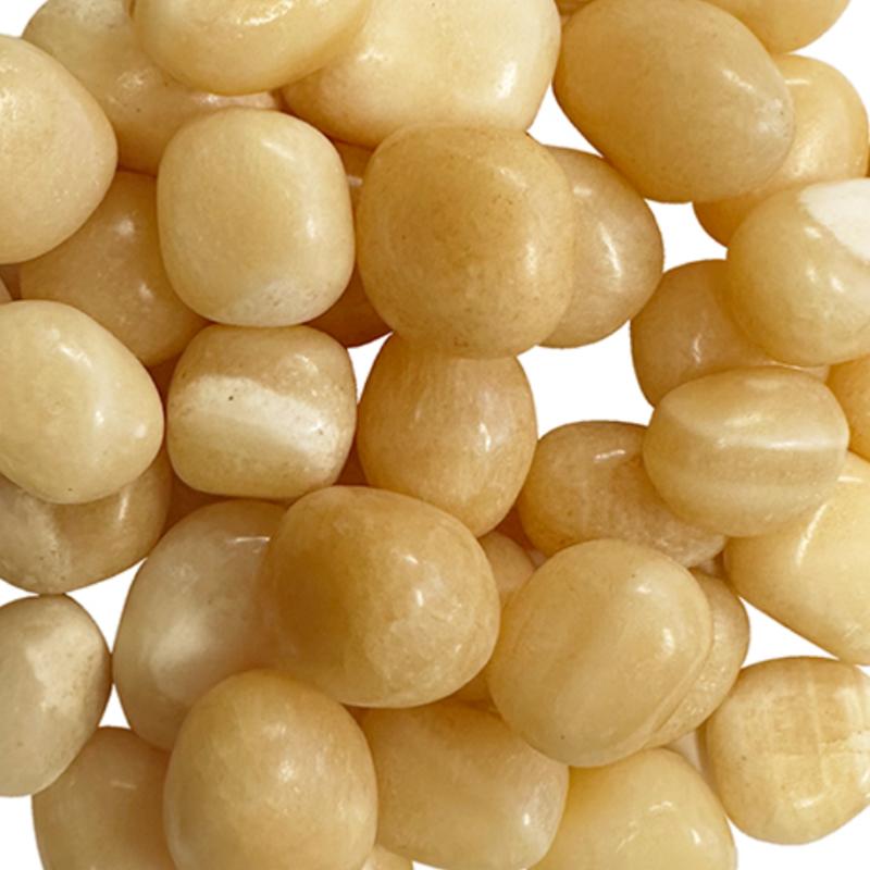 Aragonite jaune Pakistan A (pierre roulée) - La Boite à Cailloux