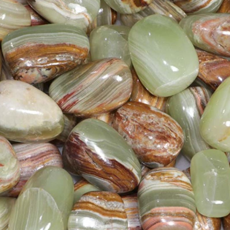 Aragonite verte Pérou A (pierre roulée) - La Boite à Cailloux
