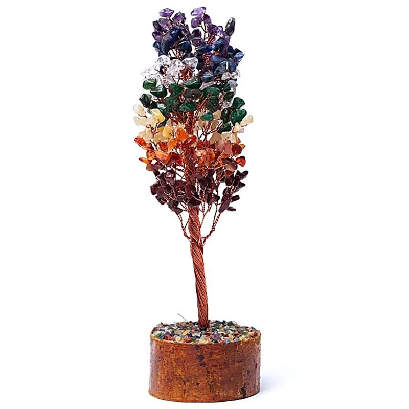 Arbre du bonheur 7 chakras A (23cm) - La Boite à Cailloux