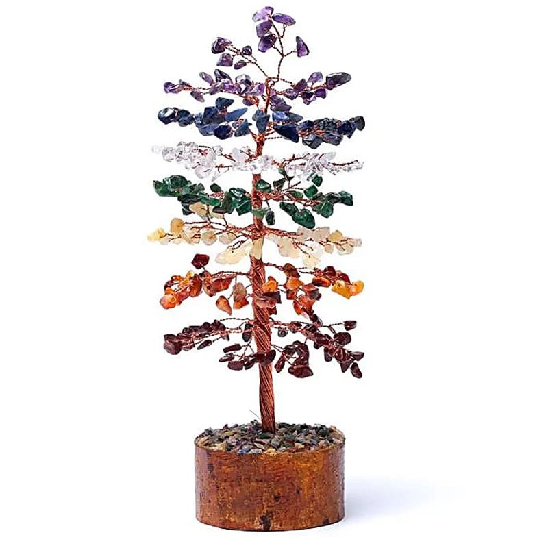 Arbre du bonheur 7 chakras A (23cm) - La Boite à Cailloux