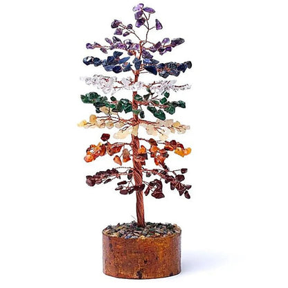 Arbre du bonheur 7 chakras A (23cm) - La Boite à Cailloux