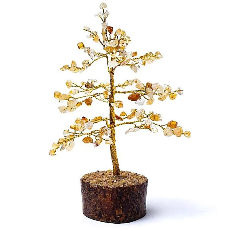 Arbre du bonheur citrine chauffée Brésil A (18cm) - La Boite à Cailloux