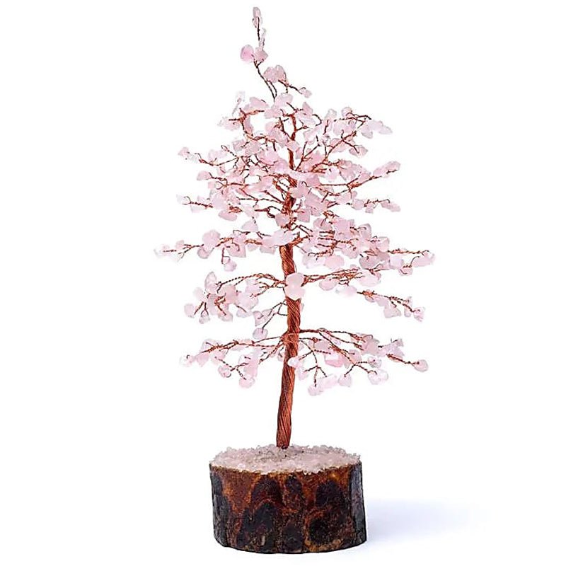 Arbre du bonheur quartz rose Brésil A (23cm) - La Boite à Cailloux