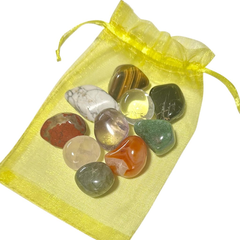 Assortiment découverte Lithothérapie 10 pierres essentielles - La Boite à Cailloux