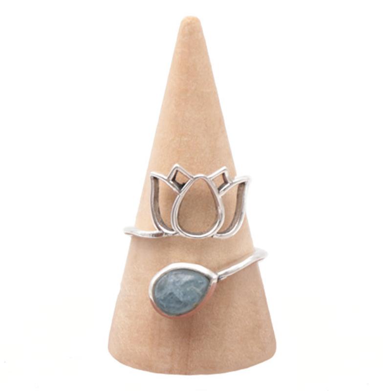 Bague Aigue - Marine Namibie AA argent 925 - La Boite à Cailloux
