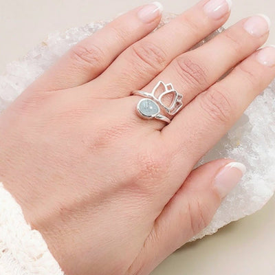 Anillo Aguamarina Namibia AA plata 925