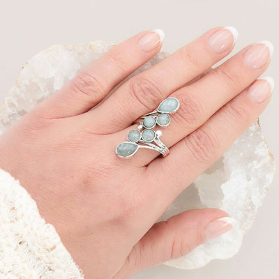 Anillo Aguamarina Namibia AA plata 925