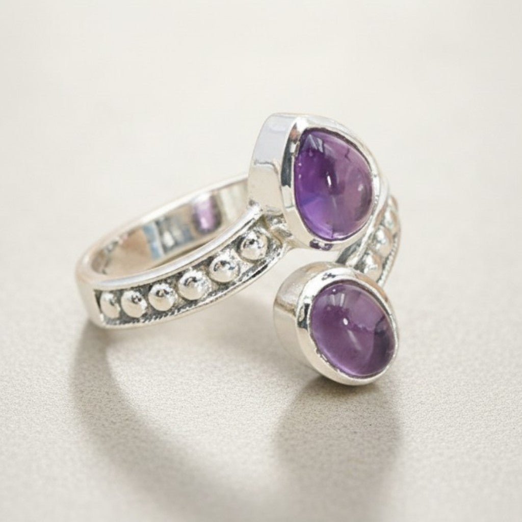 Bague Améthyste Brésil AA argent 925 - La Boite à Cailloux