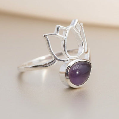 AA Brazilian amethyst ring, 925 silver
