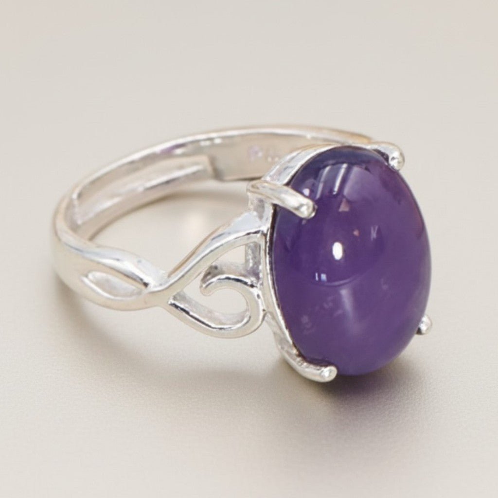 Bague améthyste Brésil AA argent 925 - La Boite à Cailloux