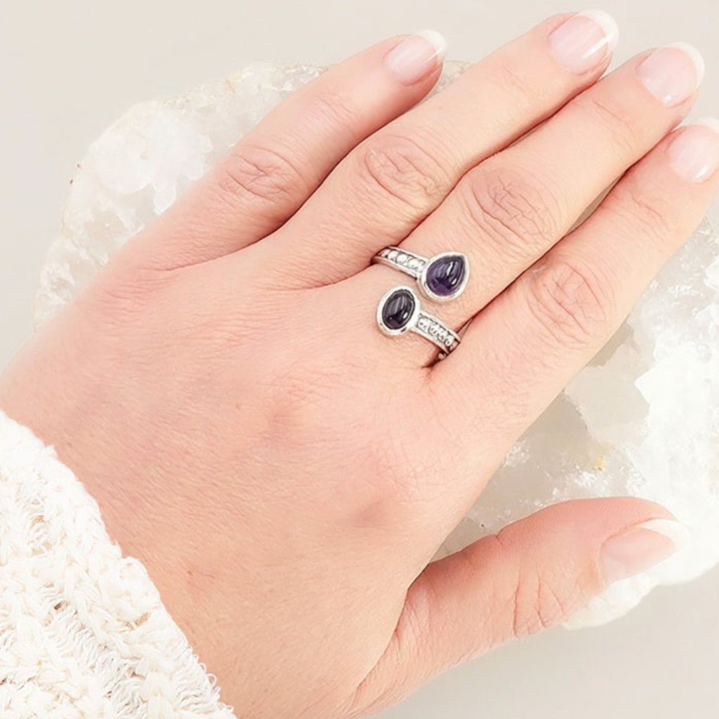 Bague Améthyste Brésil AA argent 925 - La Boite à Cailloux