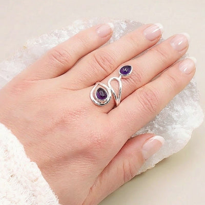 AA Brazilian amethyst ring, 925 silver