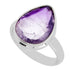 Bague améthyste rubannée Brésil AA argent 925 - La Boite à Cailloux