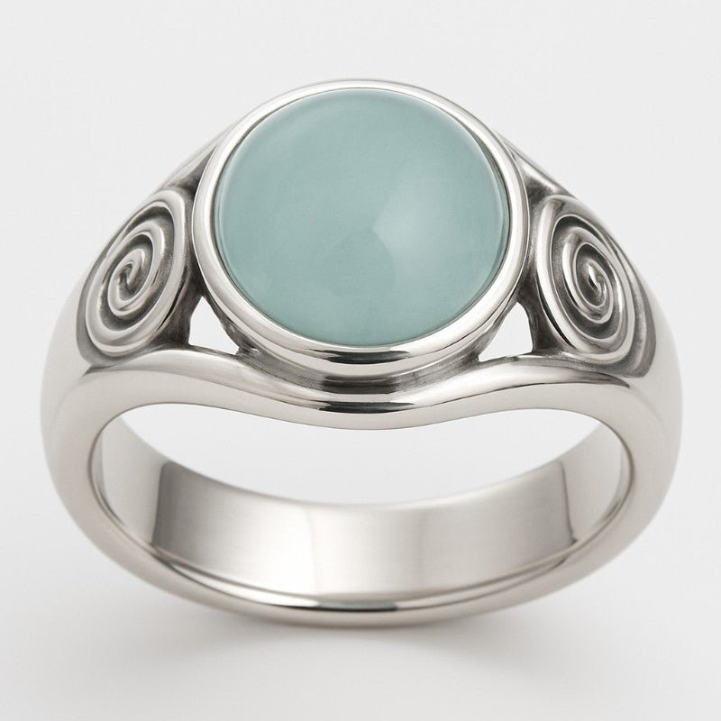 Bague calcédoine Namibie AA argent 925 - La Boite à Cailloux