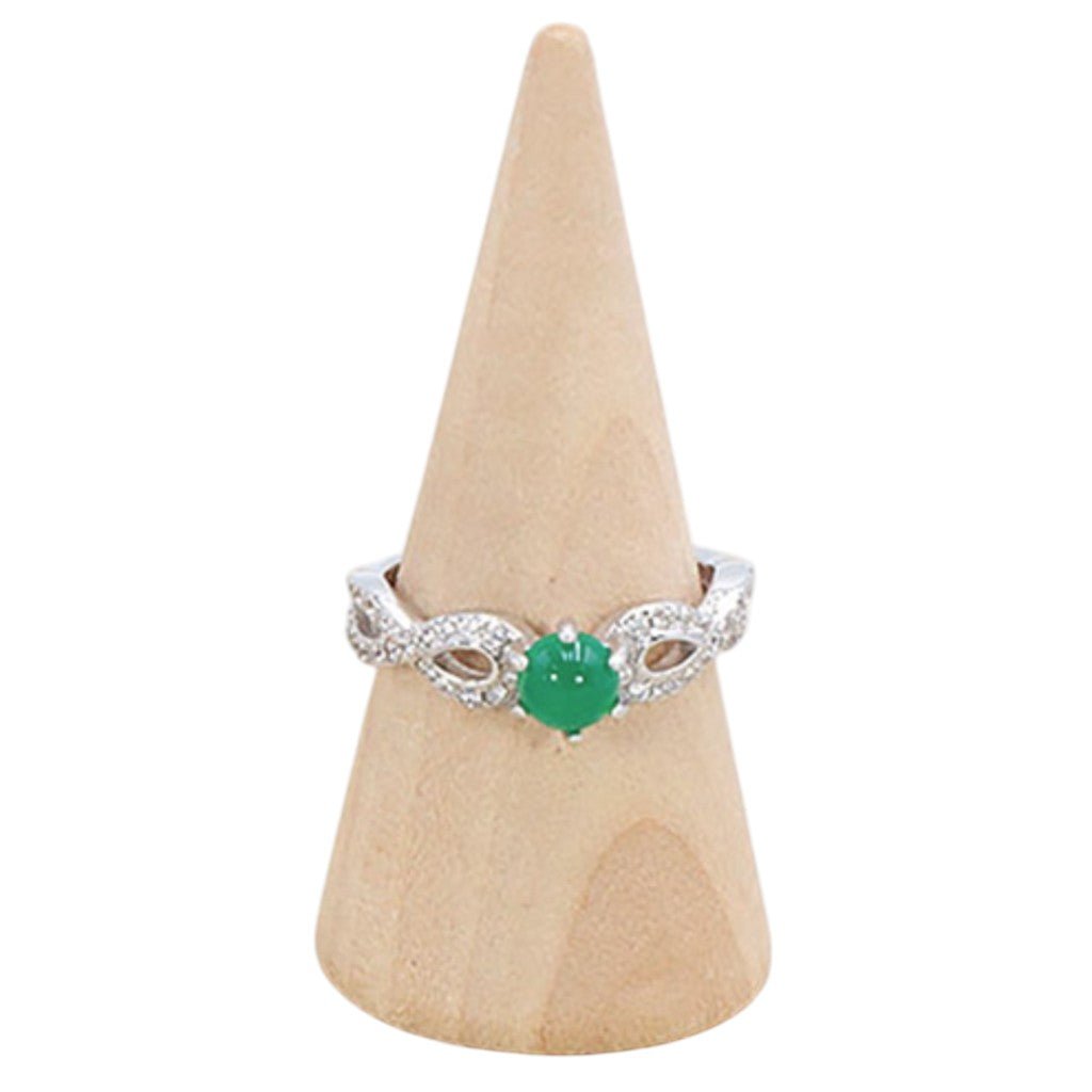 Bague chrysoprase Australie AAA argent 925 Rhodié - La Boite à Cailloux