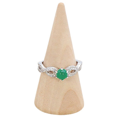 Bague chrysoprase Australie AAA argent 925 Rhodié - La Boite à Cailloux