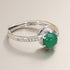 Bague chrysoprase Australie AAA argent 925 Rhodié - La Boite à Cailloux