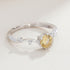 Bague Citrine naturelle Brésil AAA argent 925 Rhodié - La Boite à Cailloux