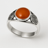 Bague cornaline Brésil AA argent 925 - La Boite à Cailloux