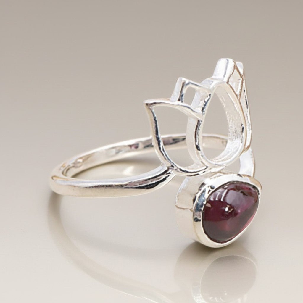 Bague Grenat Rhodolite Ethiopie AAA argent 925 - La Boite à Cailloux